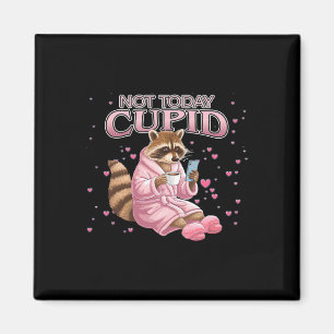 Imã Conceito de Anti-valentine Guaxinim Não Hoje Cupid