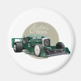 Imã Conceito de carro de retrocorrida personalizado