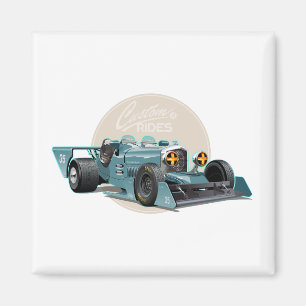 Imã Conceito de carro de retrocorrida personalizado