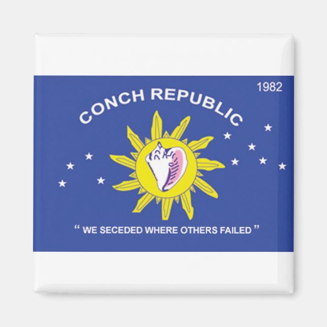 Imã Conch Republic Key West Florida (Frente)