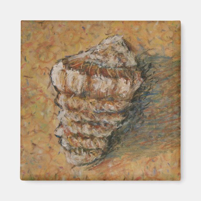 Imã Conch Seashell Sand Beach Magnets (Frente)