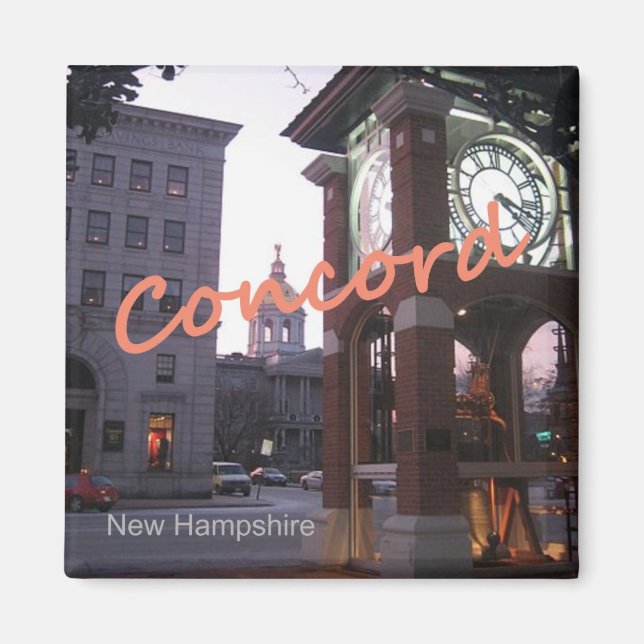 Imã Concord New Hampshire Photo Souvenir Magnets (Frente)