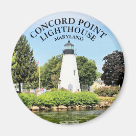 Imã Concord Point Lighthouse, Maryland Round Magnet