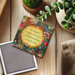 Imã "Concordar em discordar" Magneta de inspiração