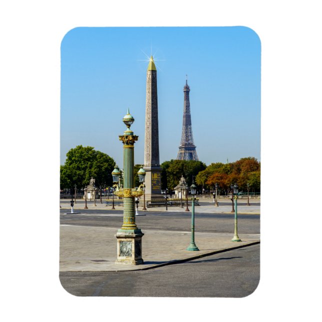 Ímã Concorde Luxor Obelisk e Eiffel Tower - Paris (Vertical)