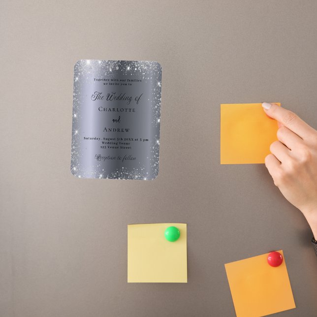 Ímã Concurso formal de casamento de luxo de prata (Criador carregado)