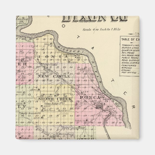 Imã Condado de Dixon, Nebraska (Frente)