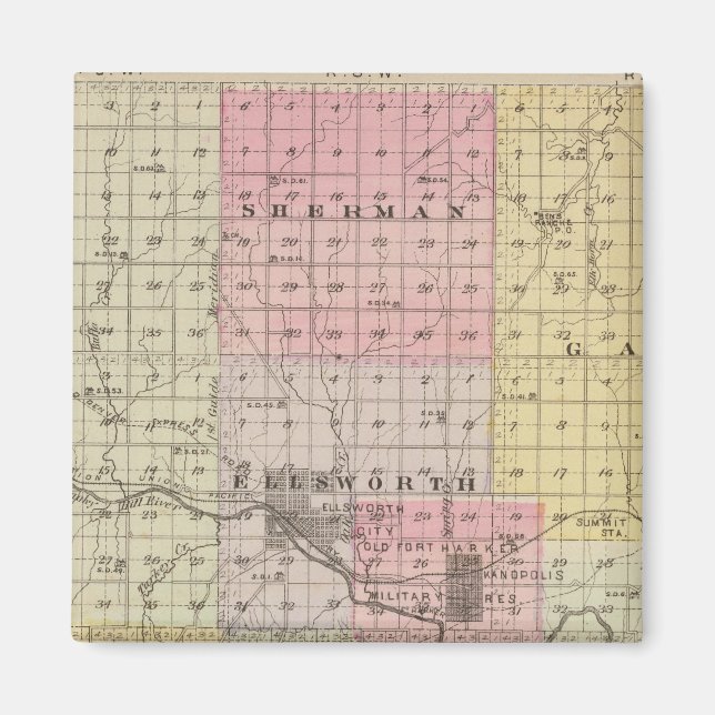 Imã Condado de Ellsworth (Frente)