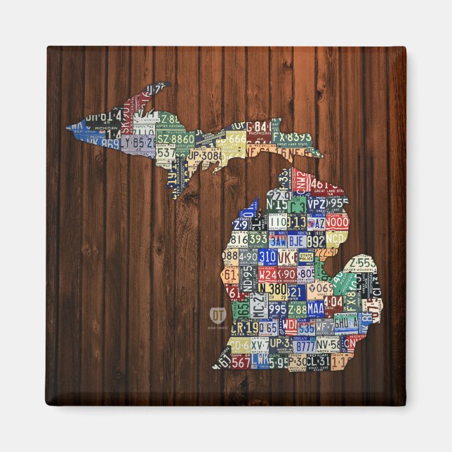 Imã Condados de Michigan em License Plates (Frente)