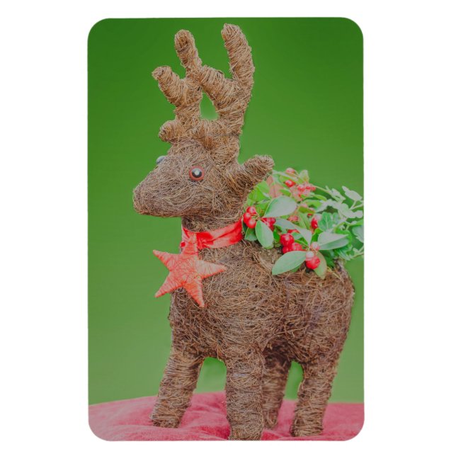 Ímã Condecoração de Natal para renas (Vertical)