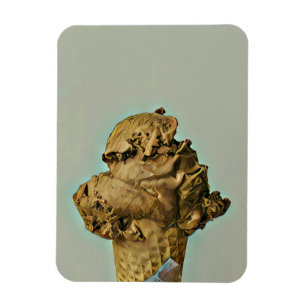 Ímã Cone de sorvete de chocolate