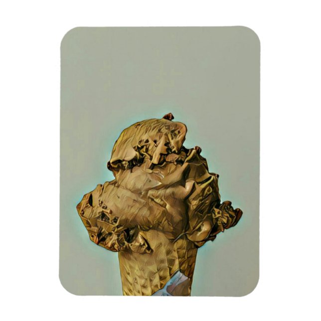 Ímã Cone de sorvete de chocolate (Vertical)