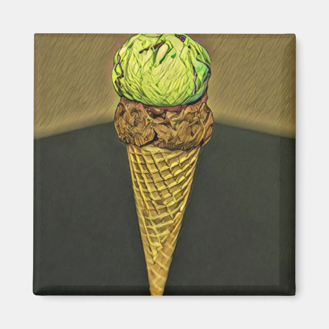 Imã cone de sorvete de Verão (Frente)