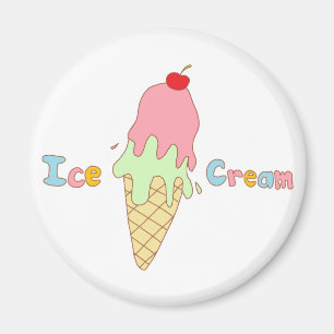 Imã Cone do sorvete da hortelã da morango