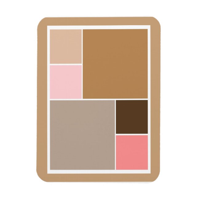 Ímã Conexão de blocos de cores da Seashell (Vertical)