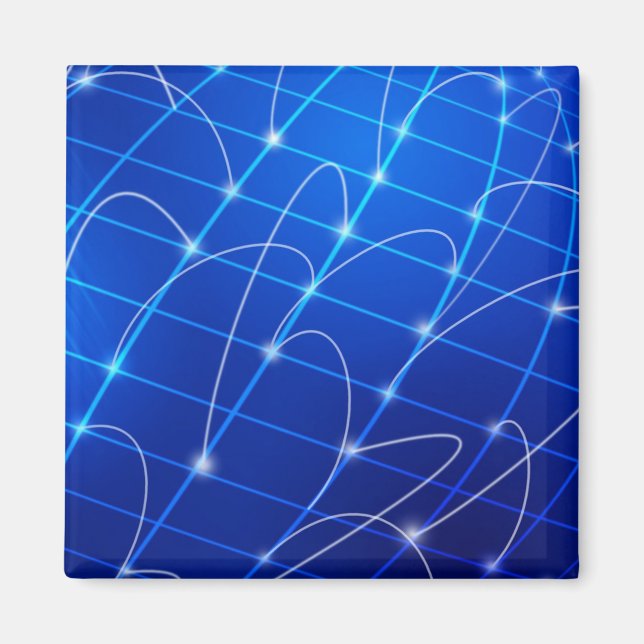 Imã Conexões de rede azul e branca (Frente)