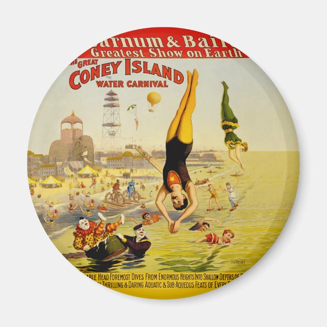 Imã Coney Island Sideshow Poster (Frente)