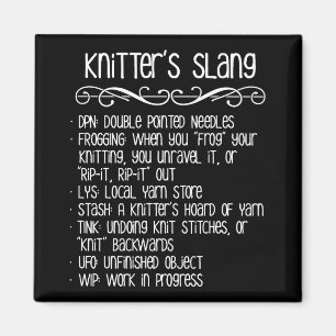 Imã Confecção de malhas engraçada do calão do Knit