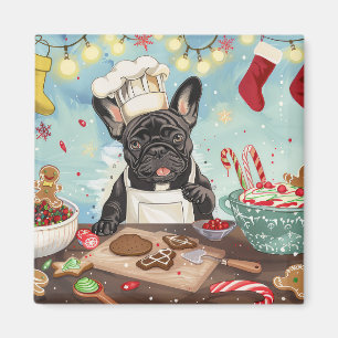 Imã Confeitaria de Natal do Bulldog Francês: Festivo N