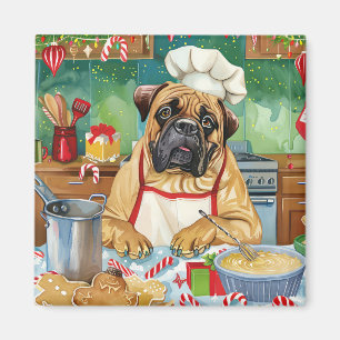 Imã Confeitaria de Natal do Bullmastiff: Natal Festivo