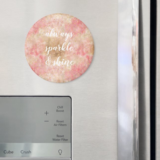 Imã Confete de Aquarela Bronze Rosa Dourado (In Situ (Fridge))