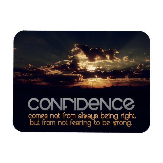 Ímã "Confiança", citação inspiracional flexível (Horizontal)