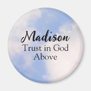Imã Confiança em Deus Nome personalizado inspiracional