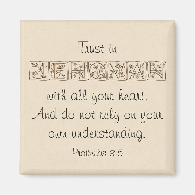 Imã Confiança em Jeová... Imagem Escritural~Dourado (Frente)