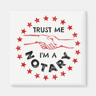 Imã Confie em mim, sou um aperto de mão notarial