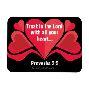 Ímã Confie no Lord Hearts gotGod316.com