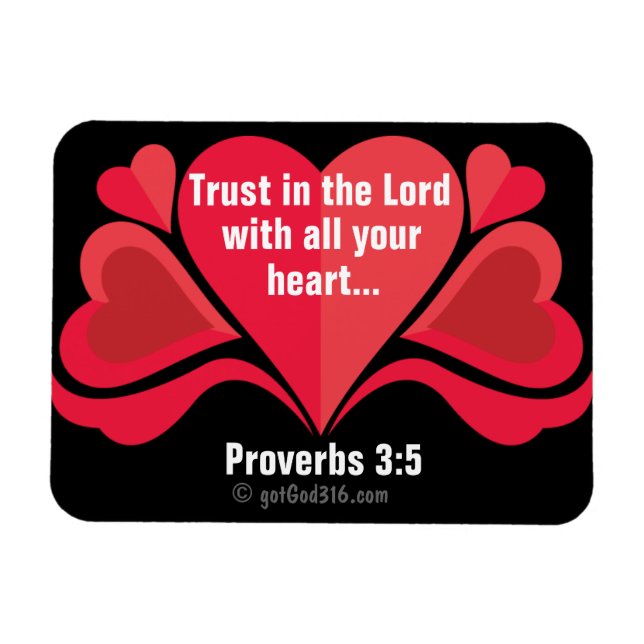 Ímã Confie no Lord Hearts gotGod316.com (Horizontal)