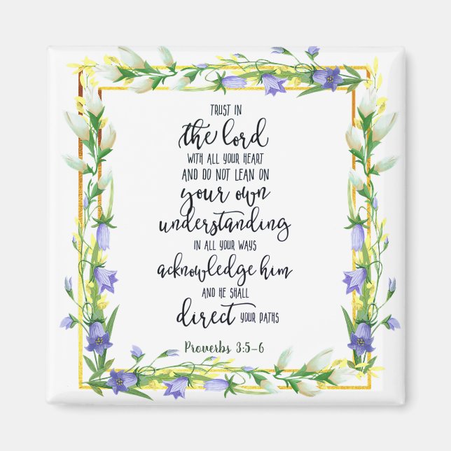 Imã Confie no Senhor floral   (Frente)