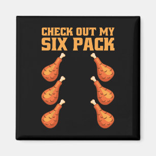 Imã Confira Meu Six Pack Frango Funil Drumstick Ginási