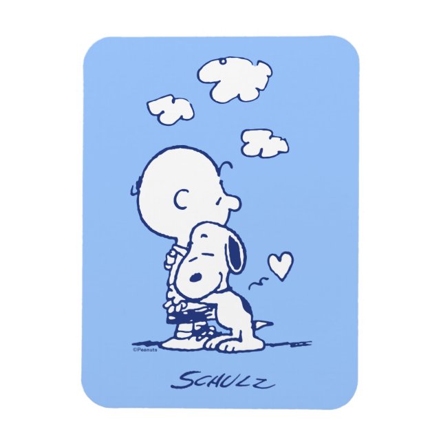 Ímã Conforto e segurança | Charlie & Snoopy Hug (Vertical)