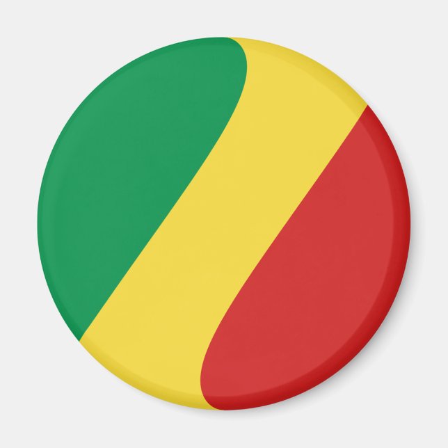 Imã Congo-Brazzaville — Magneta de Sinalizador Fisheye (Frente)