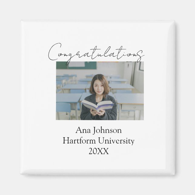 Imã Congratulations photo graduate name university yea (Frente)