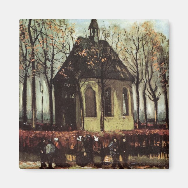 Imã Congregação na Igreja, Nuenen por Vincent van Gogh (Frente)