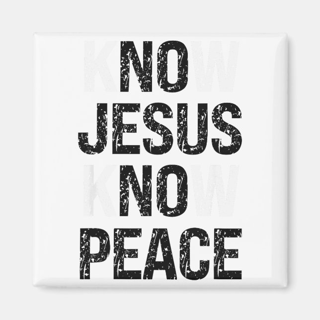 Imã Conheça Jesus Conheça a Paz Vibrações Cristãs  (Frente)