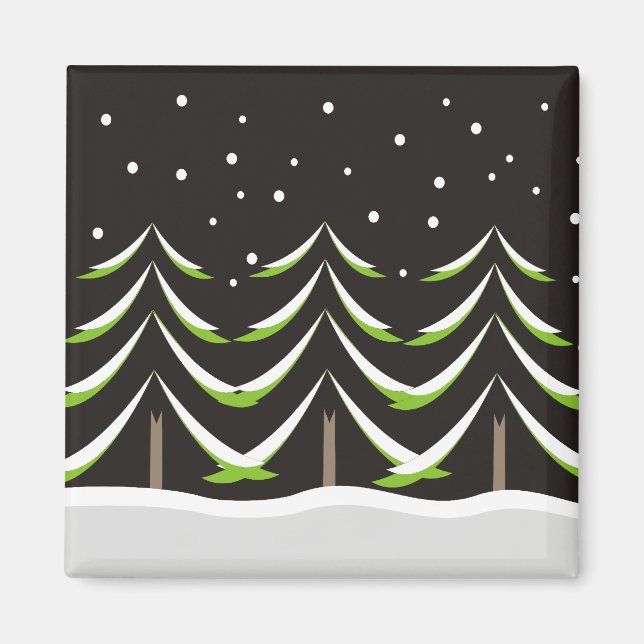 Imã Coníferas no inverno (Frente)