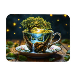 Ímã Conjunto de chá surrealista decoração de cozinha a