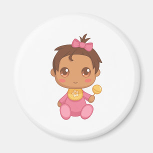 Imã Conjunto Rosa de Bebê Menina