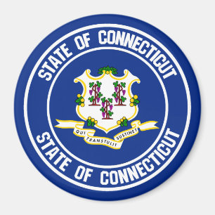Imã Connecticut Round Emblem