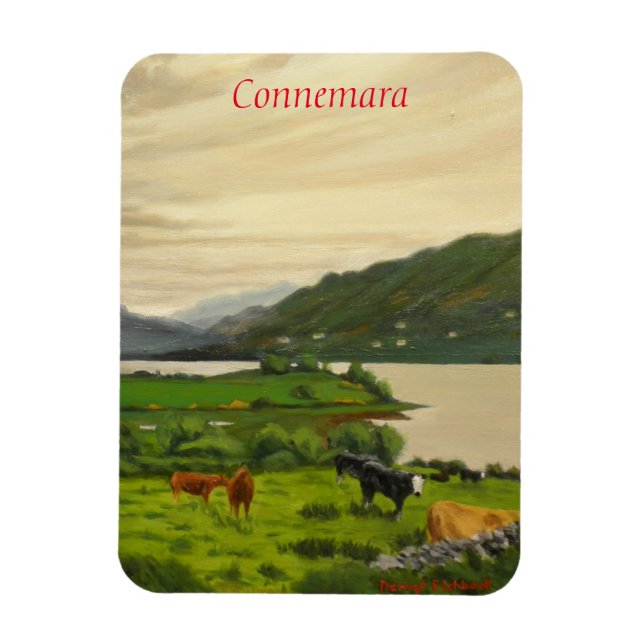 Ímã Connemara Irlanda Fazenda de Gado Cênica com Caval (Vertical)
