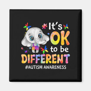 Imã Consciência Autismo É OK Ser Diferente Elefante