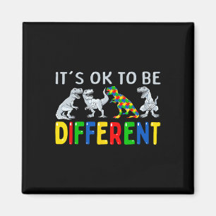 Imã Consciência Autismo Meninos Dinossauros É OK ser D