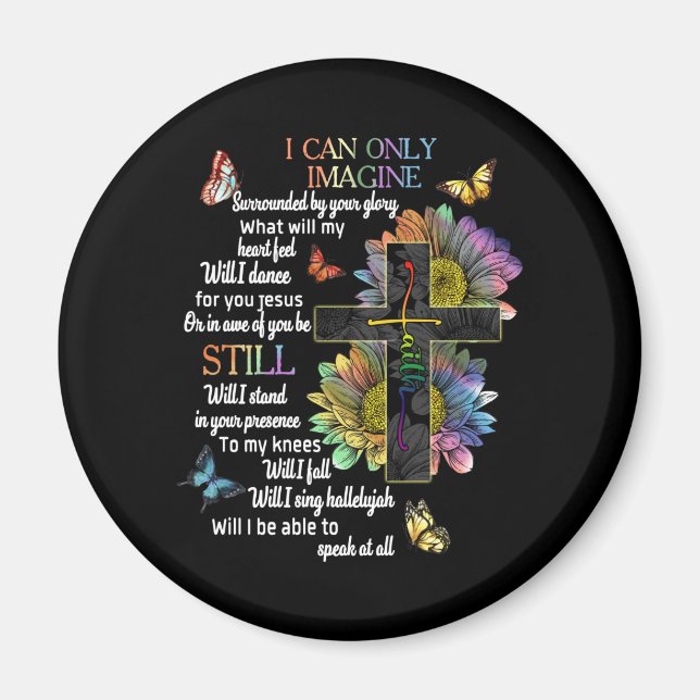 Imã Consciência Autista Eu Só Posso Imaginar Jesus Fé (Frente)