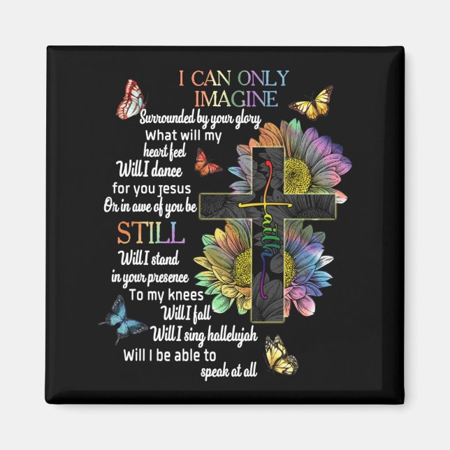 Imã Consciência Autista Eu Só Posso Imaginar Jesus Fé (Frente)