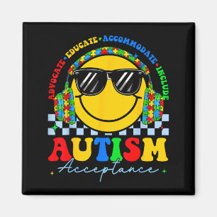 Imã Consciência da aceitação do autismo sorriso rosto