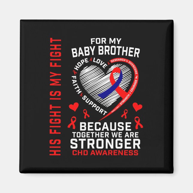 Imã Consciência da CHD Irmão Bebê Guerreiro Doença Car (Frente)