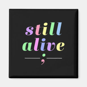 Imã Consciência da saúde ainda viva Semicolon Rainbow